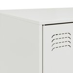 vidaXL Table basse blanc 67x50x44 cm acier