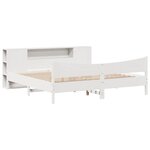 vidaXL Cadre de lit sans matelas blanc 200x200 cm bois massif de pin