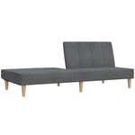 vidaXL Canapé-lit à 2 places gris clair tissu