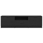Meuble TV vidaXL - Chêne Noir - 140x35x40 cm - Fabriqué en Bois d'Ingénierie