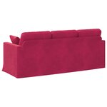 vidaXL Canapé Bordeaux 198 x 78 x 80 cm Velours