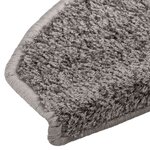 vidaXL Tapis d'escalier auto-adhésifs 15 pc 80 x 24 5 x 3 5 cm Gris