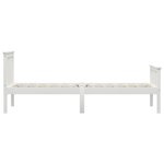 vidaXL Cadre de lit sans matelas blanc bois de pin massif 90x200 cm