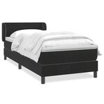 vidaXL Sommier à lattes de lit avec matelas noir 80x210 cm velours