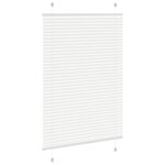 vidaXL Store plissé blanc 100x100 cm largeur du tissu 99 4cm polyester