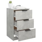 vidaXL Table de chevet Gris béton 40x36x65 cm