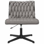 vidaXL Chaise pivotante de bureau Gris clair Tissu