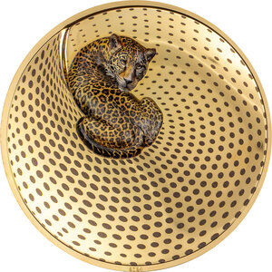 Monnaie LEOPARD Camouflage of Nature Gilded 5 Oz Argent 20$ Palau 2024
