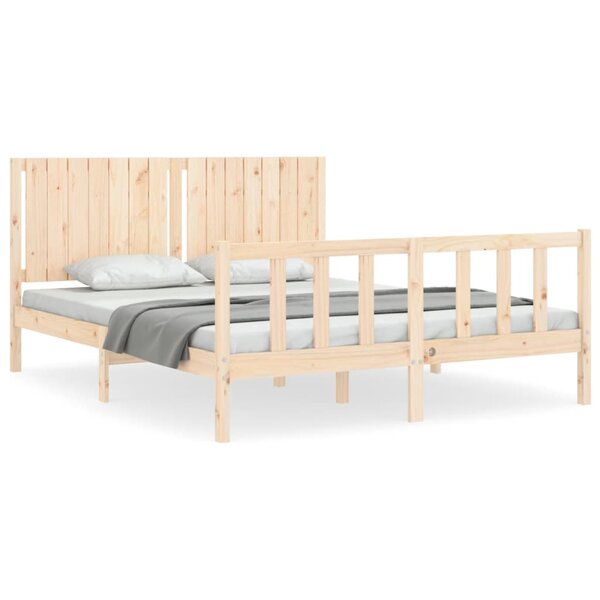 vidaXL Cadre de lit sans matelas 160x200 cm bois massif de pin