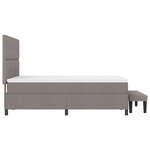 vidaXL Lit à ressorts avec tête de lit Taupe 160 x 200 cm tissu