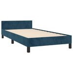 vidaXL Cadre de lit sans matelas bleu foncé 80x200 cm velours