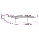 vidaXL Cadre de lit bois massif 180x200 cm super king