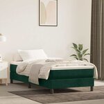 vidaXL Cadre de lit vert foncé 100x200 cm velours