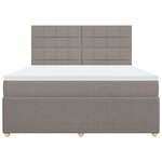 vidaXL Sommier à lattes de lit avec matelas Taupe 180x200 cm Tissu