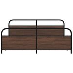 vidaXL Cadre de lit en métal sans matelas chêne marron 200x200 cm