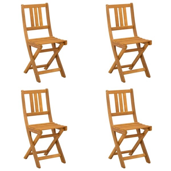 vidaXL Chaises de bistrot d'extérieur Naturel Bois d'Acacia Massif