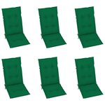 vidaXL Chaises pliables de jardin 6 Pièces avec coussins Bois d'acacia