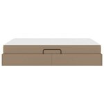 vidaXL Lit avec rangement et matelas Cappuccino 140 x 190 cm