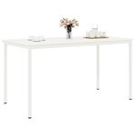 vidaXL Table de bar Blanc 110 x 55 x 105 cm Bois de pin massif