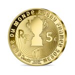 Coupe du monde de rugby france 2023 - monnaie de 5€ 1/2g or