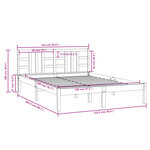 vidaXL Cadre de lit Bois massif 120x200 cm
