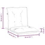 vidaXL Coussins de chaise à dossier bas lot de 6 rouge mélangé tissu