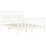 vidaXL Cadre de lit sans matelas blanc bois de pin massif