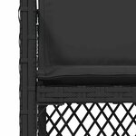 vidaXL Chaises de jardin lot de 4 avec coussins noir résine tressée