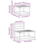 vidaXL Ensemble de canapés d'extérieur 3 Pièces Blanc