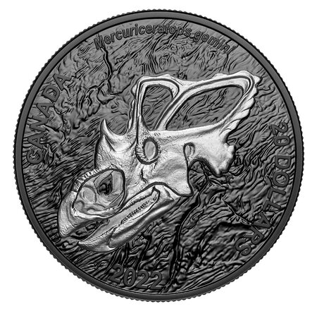 Pièce de monnaie 20 Dollars Canada Dinosaure au crâne ailé 2022 – Argent BE