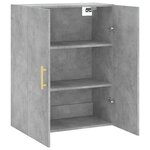 vidaXL Armoire murale gris béton 69 5x34x90 cm