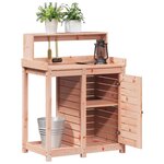 vidaXL Table de rempotage avec étagères bois massif de douglas