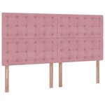 vidaXL Cadre de lit ottoman avec matelas rose 160x200 cm velours