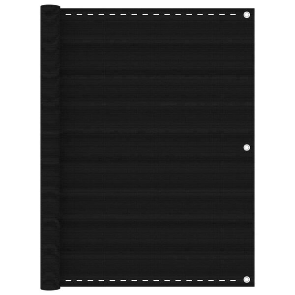 vidaXL Écran de balcon Noir 120x300 cm PEHD