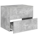 vidaXL Meuble de Salle de Bain Suspendu Gris béton 62 5 x 44 5 x 50 cm