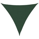 vidaXL Voile d'ombrage 160 g/m² triangulaire vert foncé 6x6x6 m PEHD