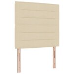 vidaXL Lit à ressorts avec matelas Crème 100x200 cm Tissu