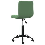 vidaXL Chaise pivotante de salle à manger Vert foncé Velours