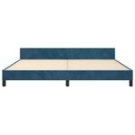 vidaXL Cadre de lit sans matelas bleu foncé 200x200 cm velours