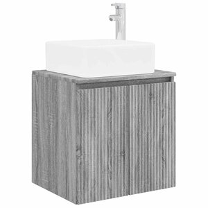 vidaXL Vanité de lavabo mural Sonoma gris 53 x 35 x 63 cm