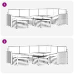 vidaXL Ensemble de canapés d'extérieur 8 Pièces Naturel et Anthracite