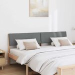 vidaXL Tête de lit capitonnée Gris foncé 200 cm Pin massif