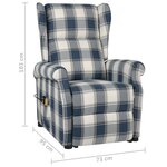 Vidaxl fauteuil de massage bleu tissu
