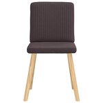 vidaXL Chaises à manger lot de 6 marron foncé tissu