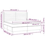 vidaXL Sommier à lattes de lit matelas et LED Vert foncé 200x200 cm