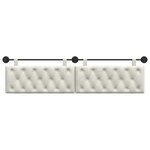 vidaXL Tête de lit suspendue Crème Velours