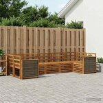 vidaXL Ensemble de canapé d'angle 6 Pièces Naturel Bois d'Acacia Massif