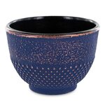 4 tasses en fonte bleu et bronze 0 15 L