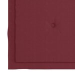 vidaXL Chaises de jardin lot de 2 avec coussins bordeaux Teck massif