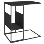 vidaXL Table d'appoint Noir 55x36x59 5 cm Bois d'ingénierie